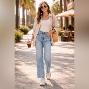 Zara relaxed fir jeans size4 Us in blue color